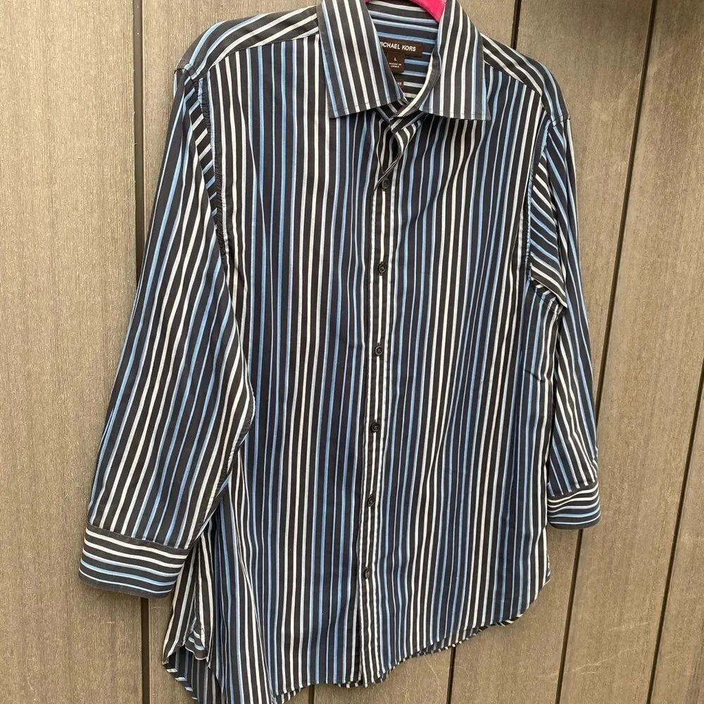 Michael Kors Classic Fit Striped Shirt